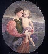 George de Forest Brush Mother and Child: A Modern Madonna Sweden oil painting artist